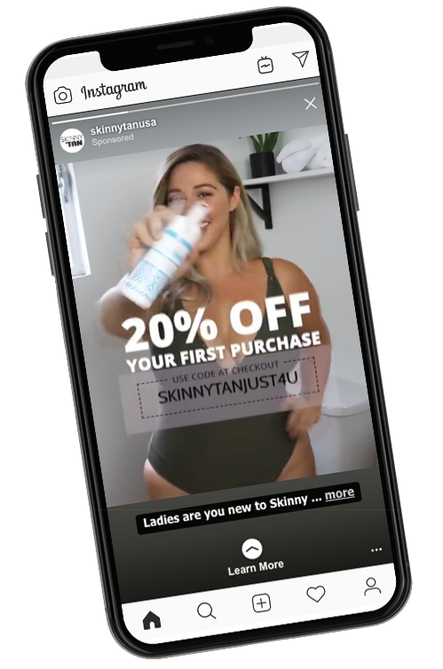 Skinny Tan Instagram Advertising