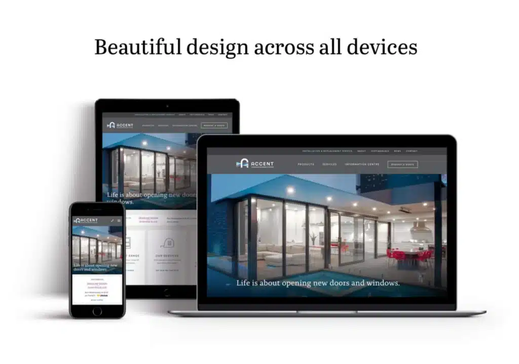 Responsive Design of New Accent Website on Multiple Devices