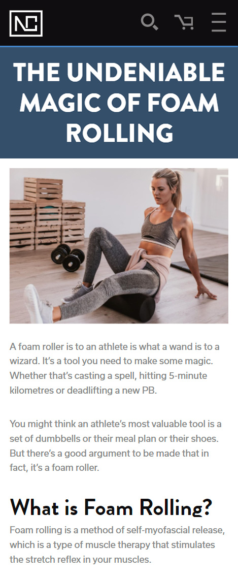 What is Foam Rolling Article Preview on Phone