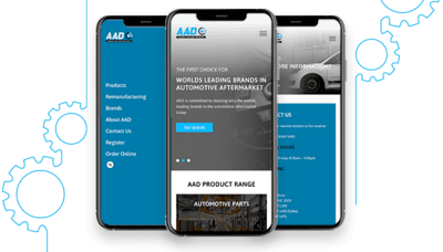 AAD Mobile Website Design Mockup