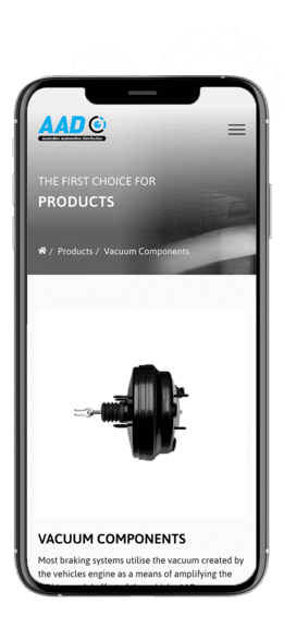 AAD Product Page Preview on Mobile Device